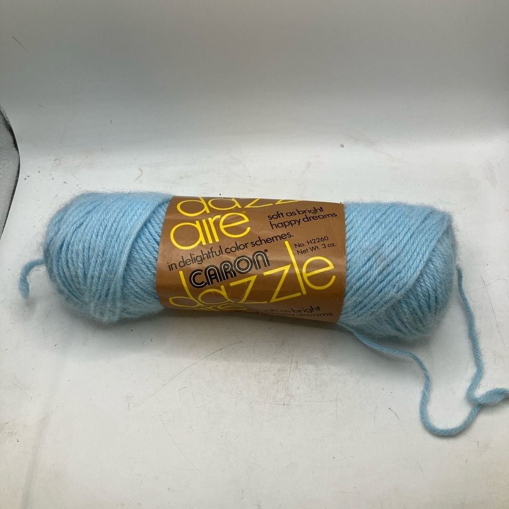 Caron Yarn‎ 3 Oz Aire Dazzle Skein Soft Texture Vintage Craft Knitting Retro